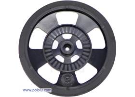 Black Solarbotics SW wheel with silicone tire